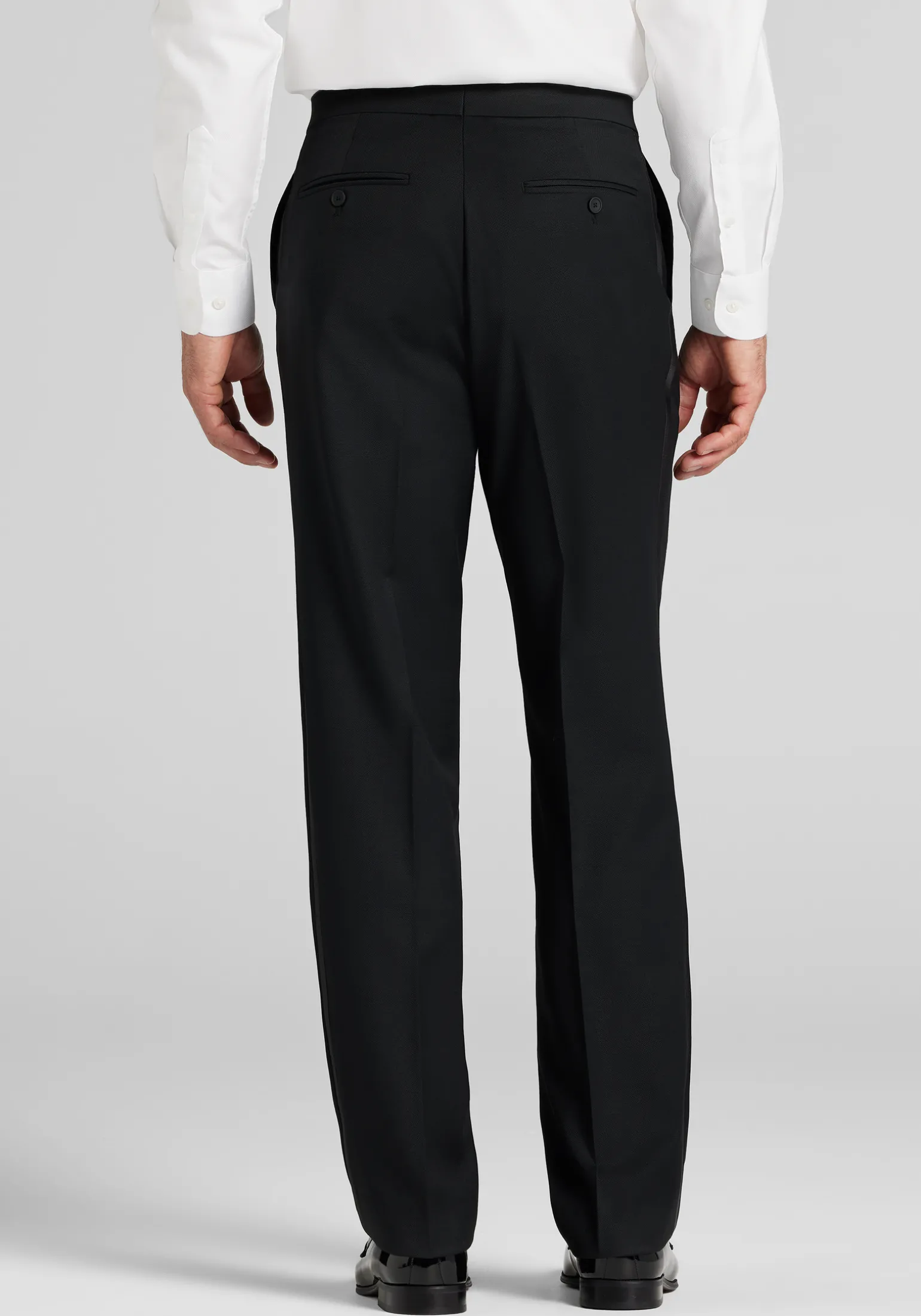 Traveler® COOLMOTION Tailored Fit Textured Wool Blend Tuxedo Separates Pants