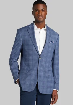 Traveler® COOLMOTION Tailored Fit Windowpane Sportcoat