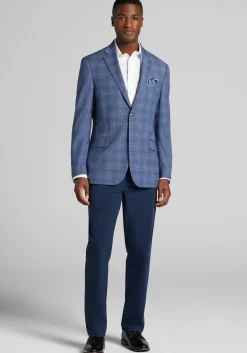 Traveler® COOLMOTION Tailored Fit Windowpane Sportcoat