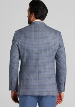 Traveler® COOLMOTION Traditional Fit Plaid Sportcoat