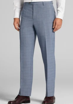 Traveler® COOLMOTION Traditional Fit Plaid Suit Separate Pants - Big & Tall CLEARANCE