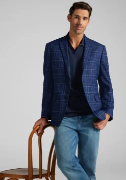 Traveler® COOLMOTION Traditional Fit Plaid Sportcoat