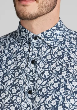Traveler® COOLMOTION Traditional Fit Short Sleeve 4‑Way Stretch Button Up Shirt - Big & Tall