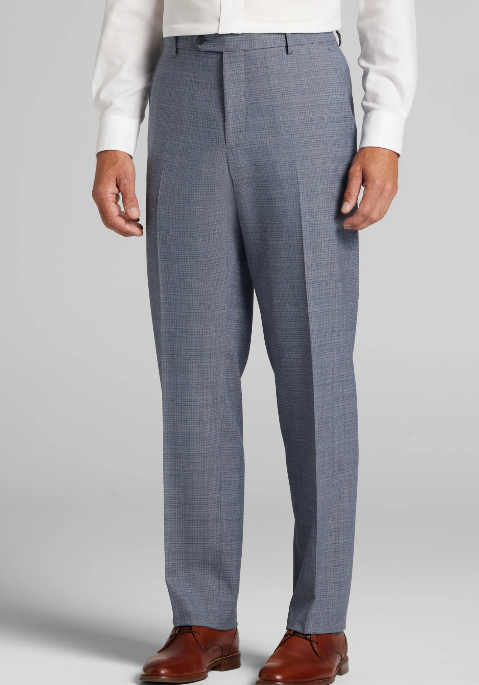 Traveler® COOLMOTION Traditional Fit Mini Plaid Wool Blend Suit Separates Pants
