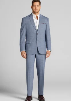 Traveler® COOLMOTION Traditional Fit Plaid Suit Separates Jacket - Big & Tall CLEARANCE