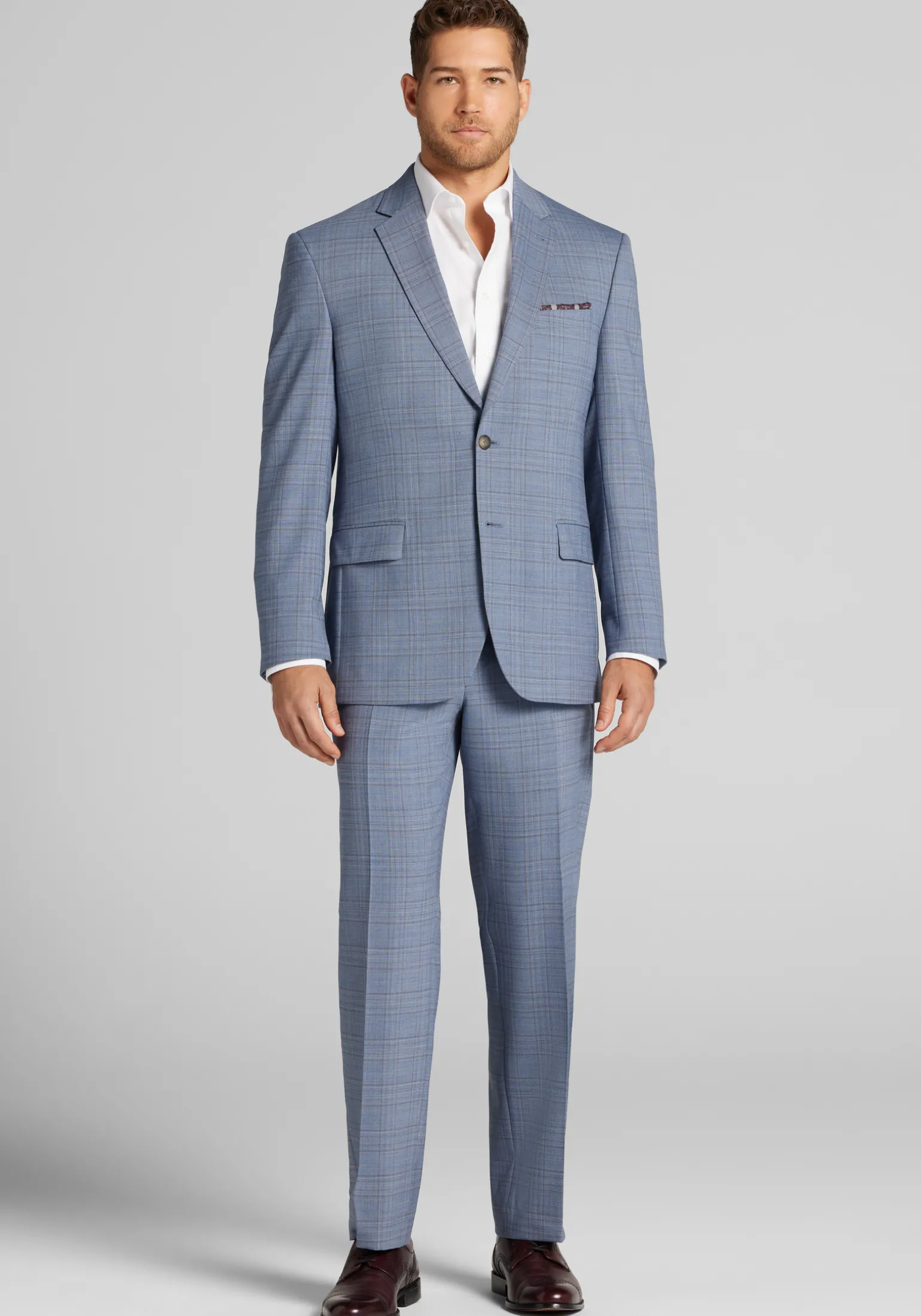 Traveler® COOLMOTION Traditional Fit Plaid Suit Separates Jacket - Big & Tall CLEARANCE