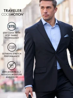 Traveler® COOLMOTION Traditional Fit Suit Separates Jacket