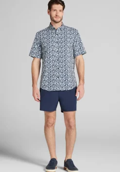 Traveler® COOLMOTION Traditional Fit Short Sleeve 4‑Way Stretch Button Up Shirt