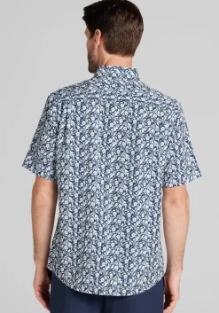 Traveler® COOLMOTION Traditional Fit Short Sleeve 4‑Way Stretch Button Up Shirt