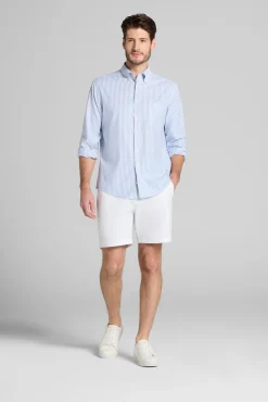 Traveler® Performance Tailored Fit Bengal Stripe Button Up Shirt