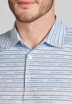 Traveler® Performance Tailored Fit Space Dyed Stripe Polo