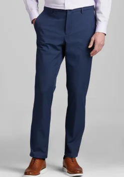Traveler® Performance Tailored Fit Cotton Blend Flat Front Golf Chinos