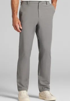 Traveler® Performance Tailored Fit Cotton Blend Flat Front Golf Chinos - Big & Tall