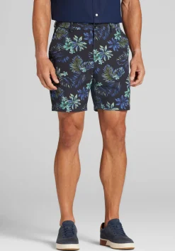 Traveler® Performance Tailored Fit Floral Shorts 7 Inch Inseam CLEARANCE