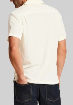 Vintage & Black Traditional Fit Crinkle Texture Short Sleeve Camp Shirt