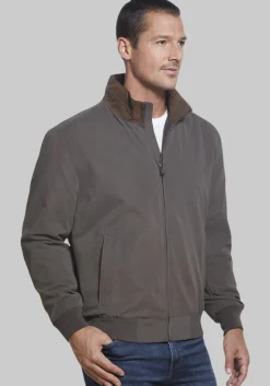 Weatherproof Tailored Fit Microfiber Fleece-Lined Bomber Jacket
