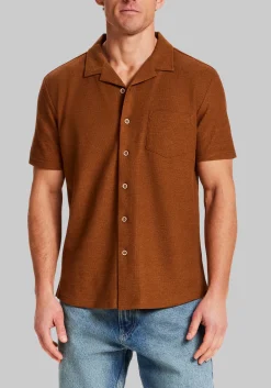 Weatherproof Vintage Structural Pique Short Sleeve Camp Shirt