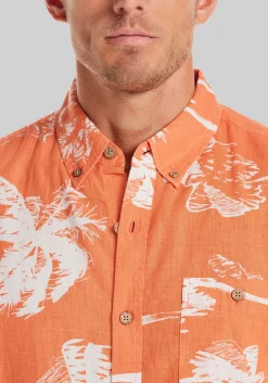 Weatherproof Vintage Tailored Fit Short Sleeve Cotton Print Shirt
