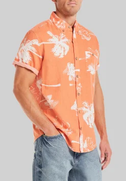 Weatherproof Vintage Tailored Fit Short Sleeve Cotton Print Shirt