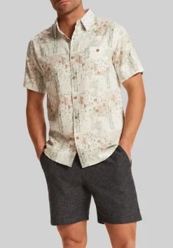 Weatherproof Vintage Traditional Fit Linen-Blend Camp Shirt