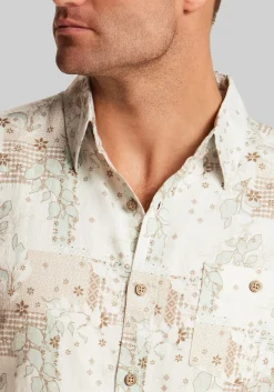 Weatherproof Vintage Traditional Fit Linen-Blend Camp Shirt