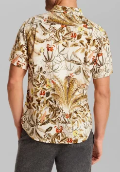 Weatherproof Vintage Traditional Fit Linen-Blend Camp Shirt