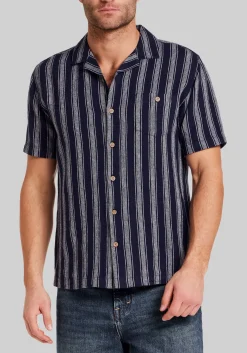 Weatherproof Vintage Traditional Fit Vertical Stripe Button Up Shirt