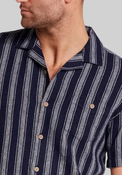 Weatherproof Vintage Traditional Fit Vertical Stripe Button Up Shirt