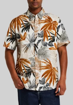 Weatherproof Vintage Traditional Fit Tropical Button Up Hawaiian Shirt