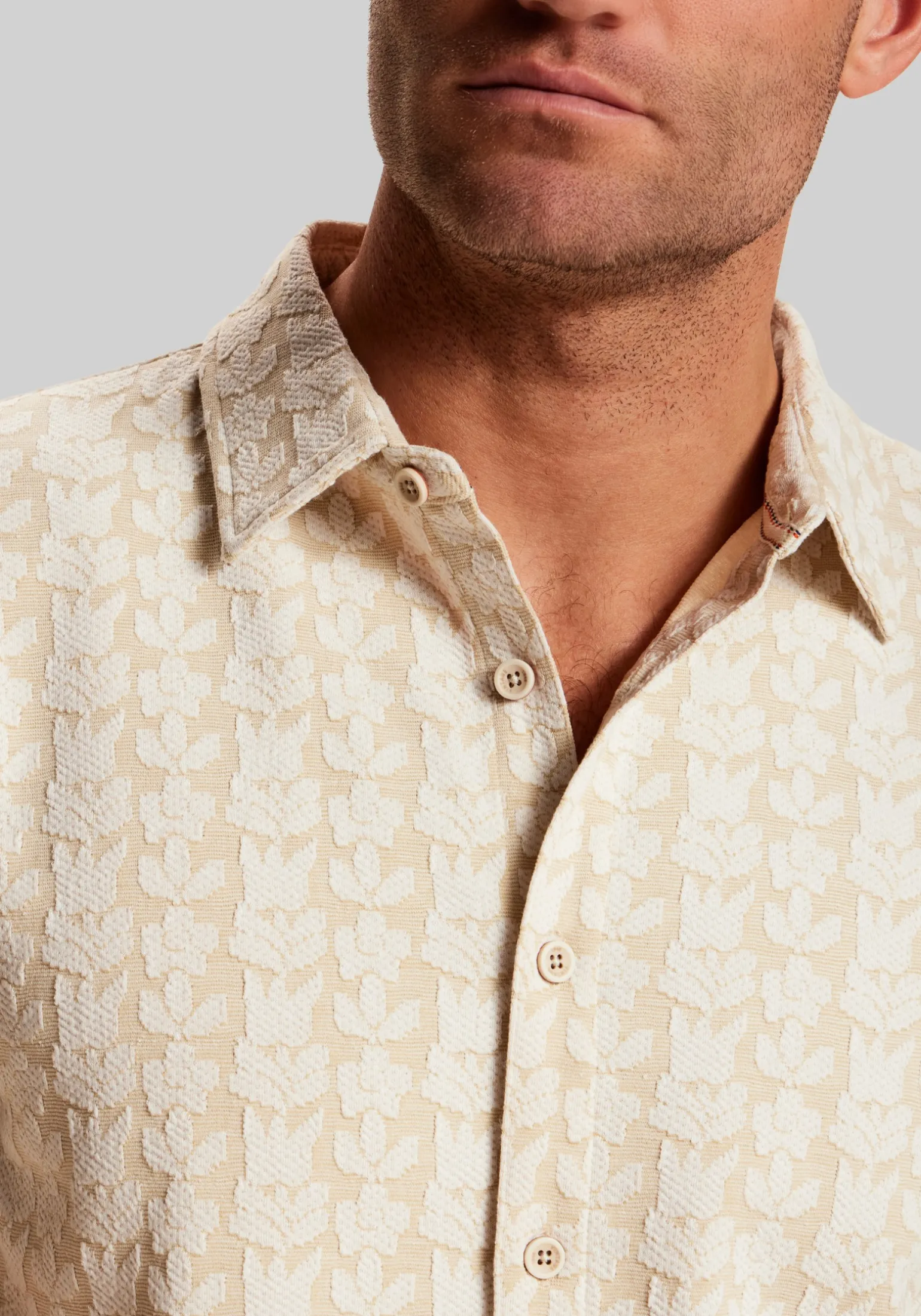Weatherproof Vintage Traditional Fit Floral Jacquard Coatfront Shirt