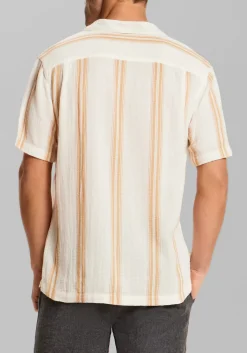 Weatherproof Vintage Traditional Fit Vertical Stripe Airtex Button Up Shirt