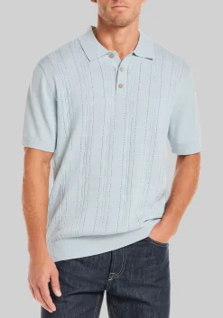 Weatherproof Vintage Traditional Fit Pointelle Polo Sweater