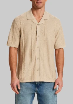 Weatherproof Vintage Traditional Fit Diamond Short Sleeve Sweater