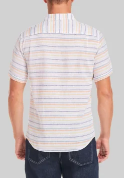 Weatherproof Vintage Vertical Stripe Short Sleeve Sportshirt