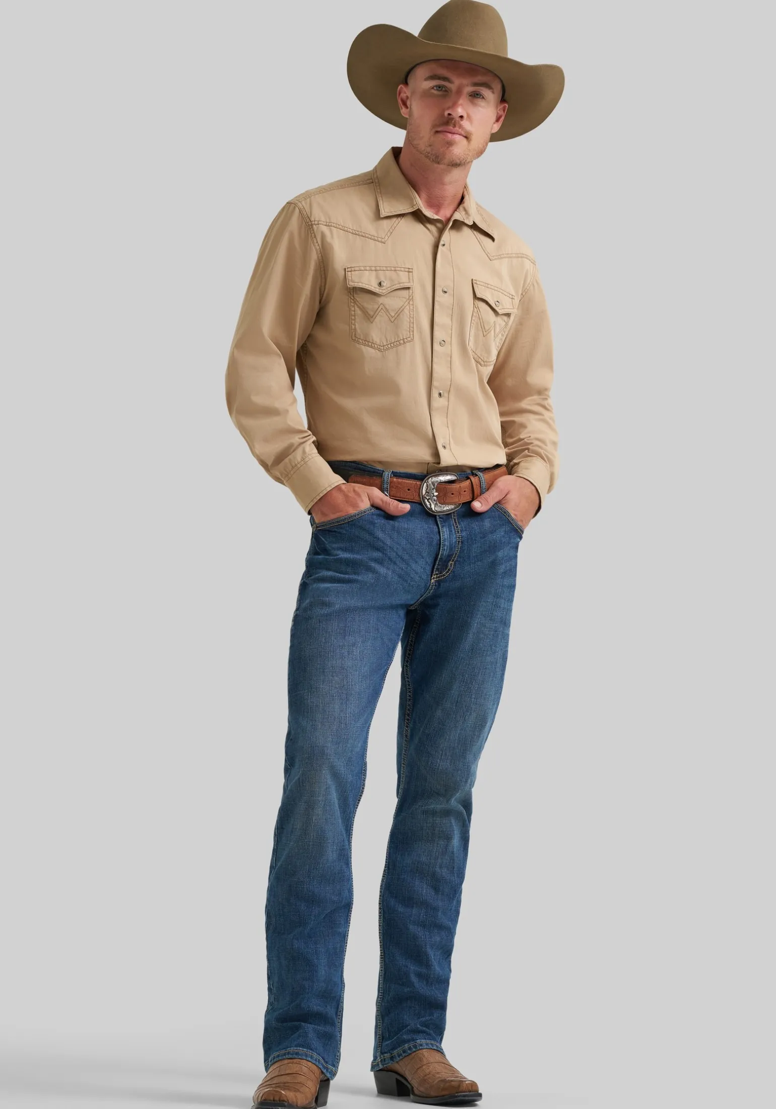 Wrangler Retro Premium Tailored Fit Western Button Up Shirt
