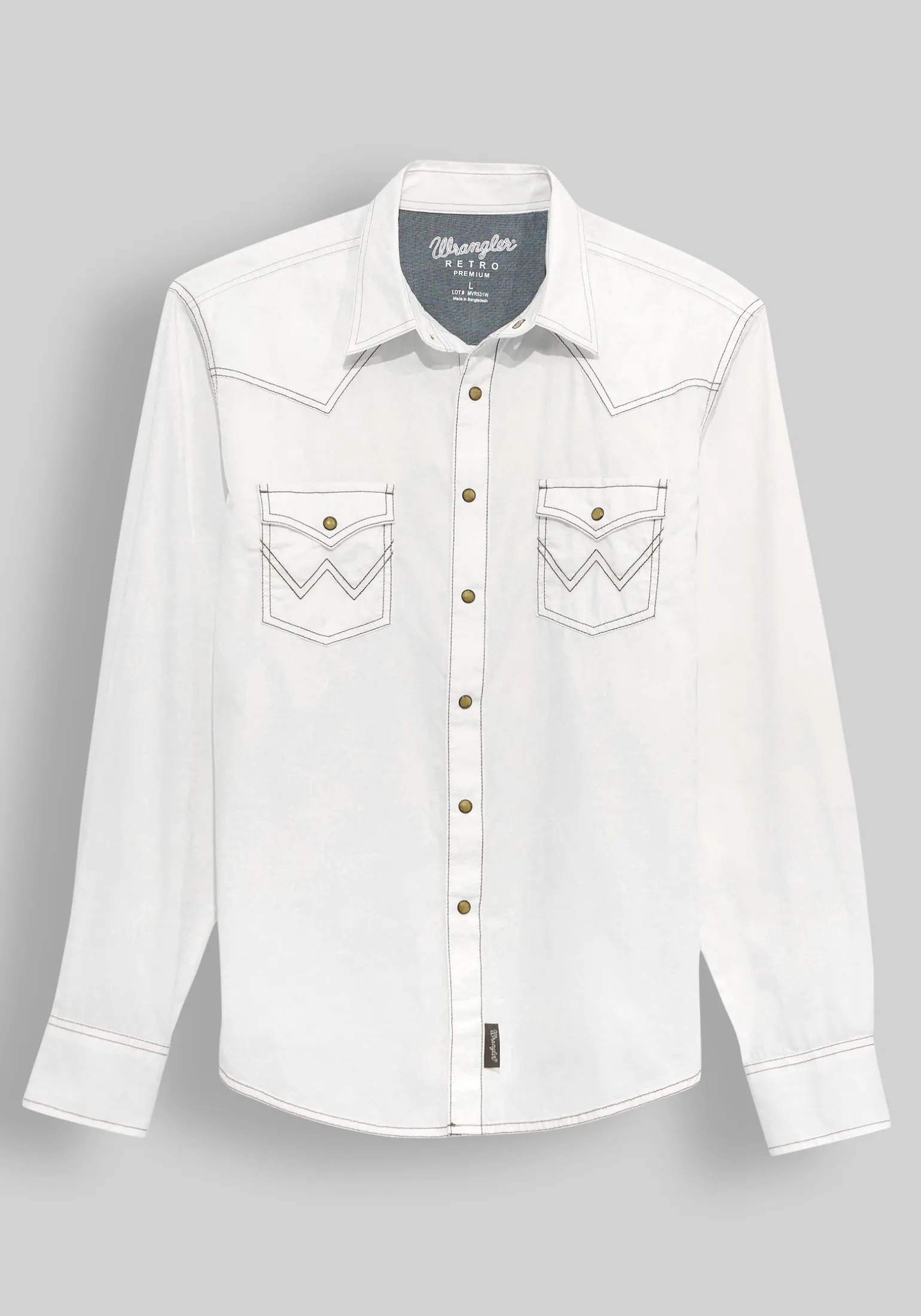Wrangler Retro Premium Tailored Fit Western Button Up Shirt