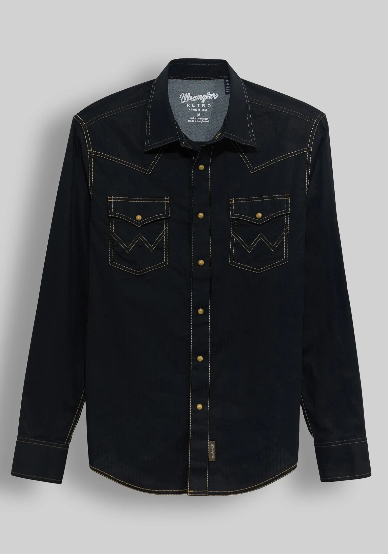 Wrangler Retro Premium Tailored Fit Western Button Up Shirt