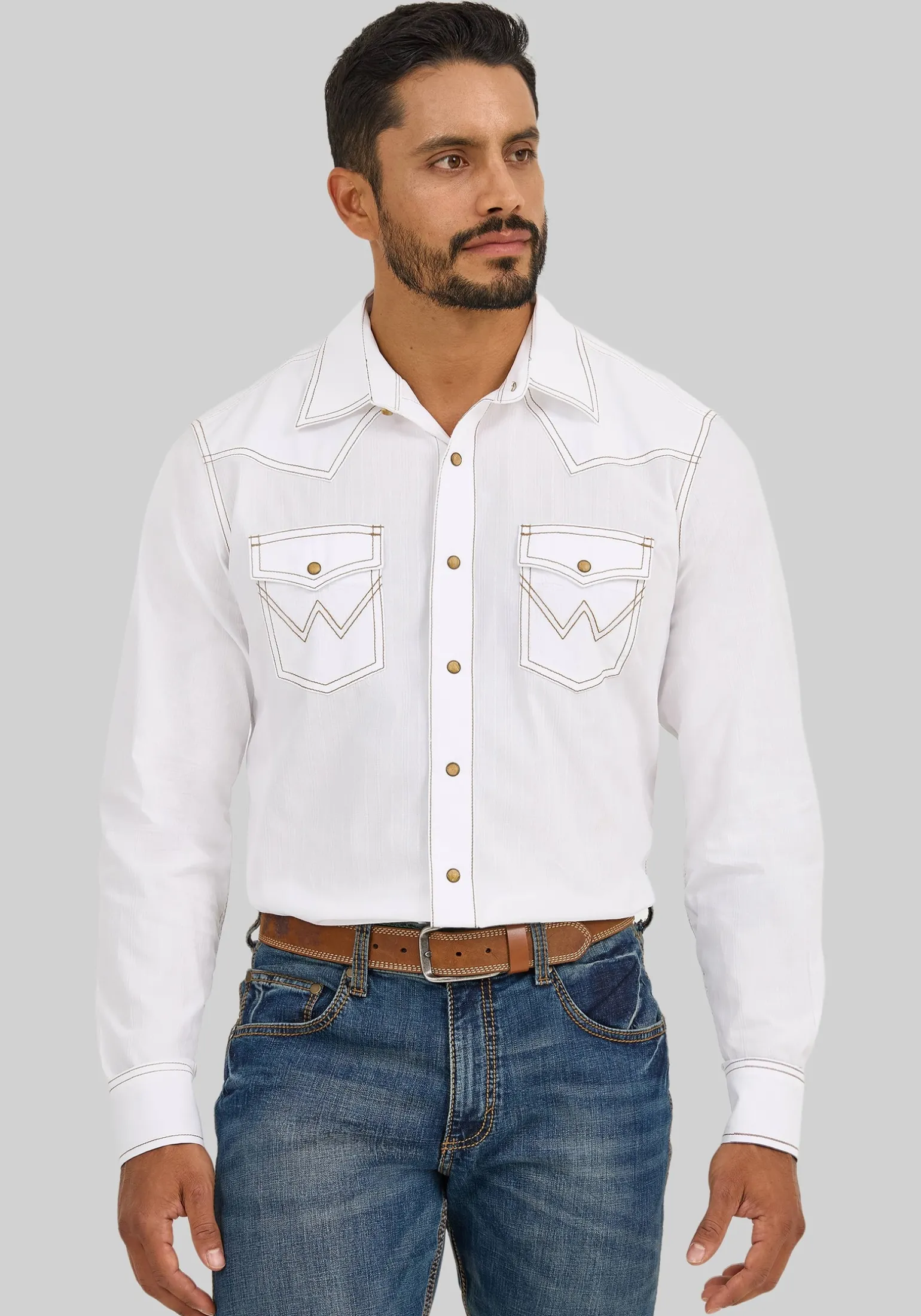 Wrangler Retro Premium Tailored Fit Western Button Up Shirt