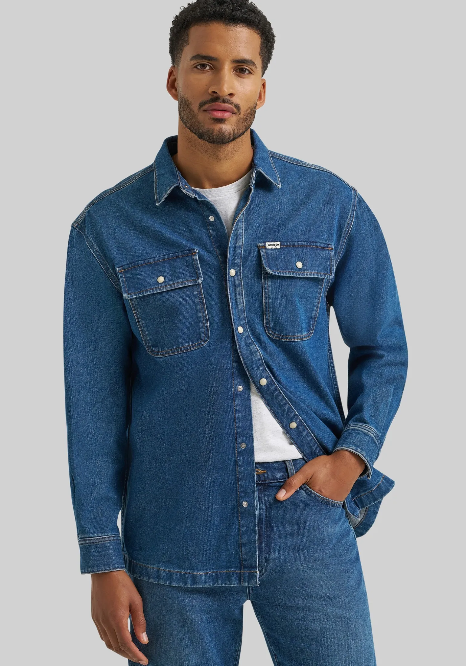 Wrangler Tailored Fit Denim Overshirt